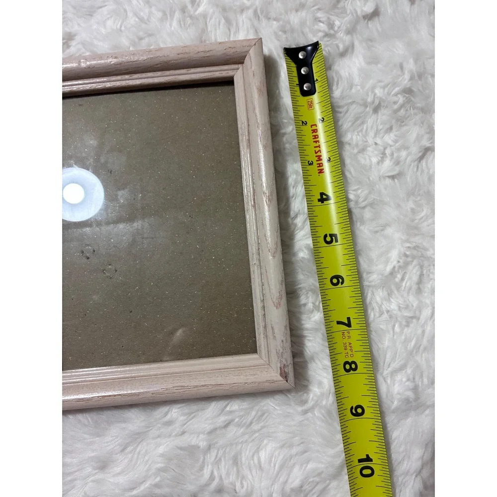 Vintage Solid Oak 5x7 Photo Frame Set of 2 Whitewash Wood